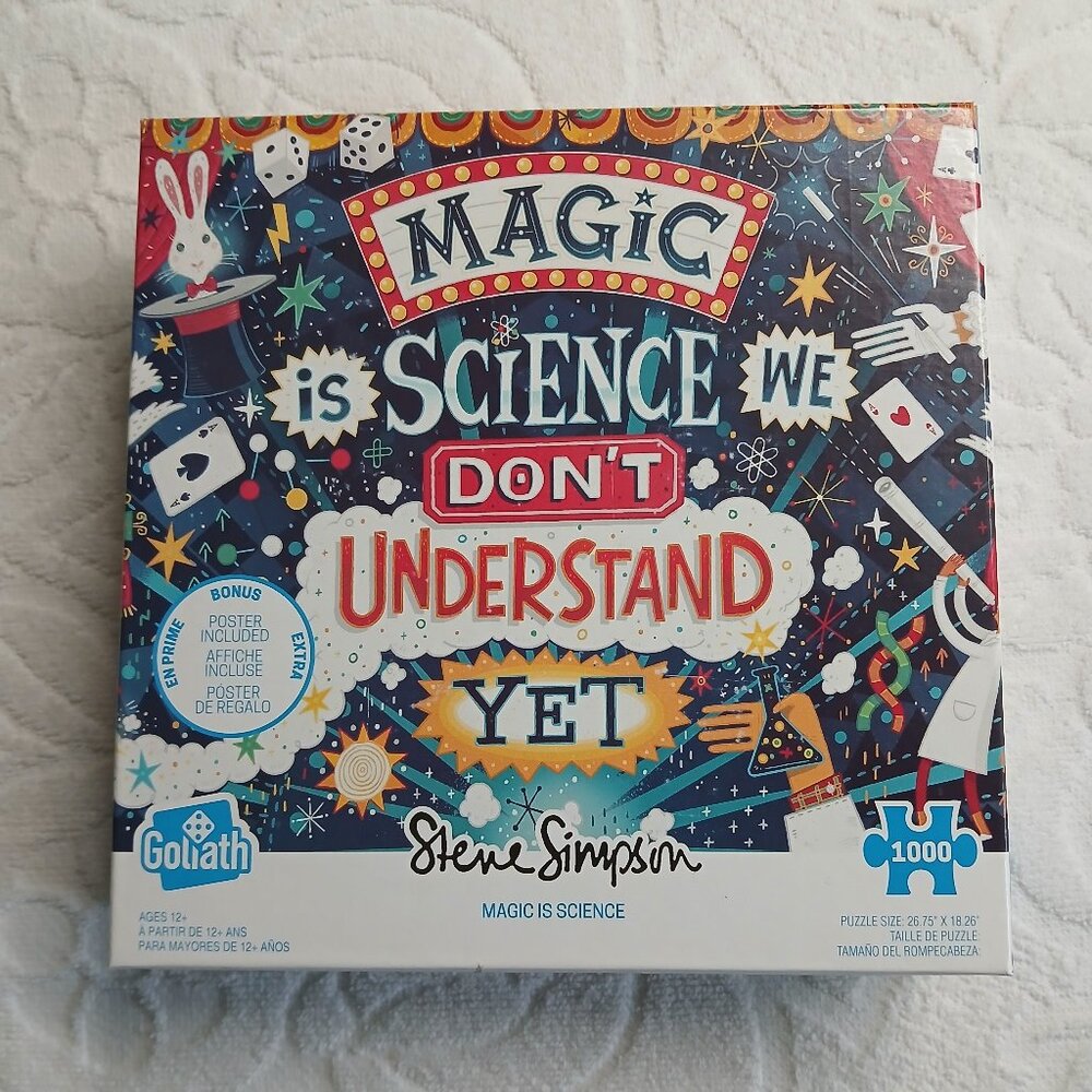 EUC Magic Is Science Puzzle by Goliath Games - 1000 pieces